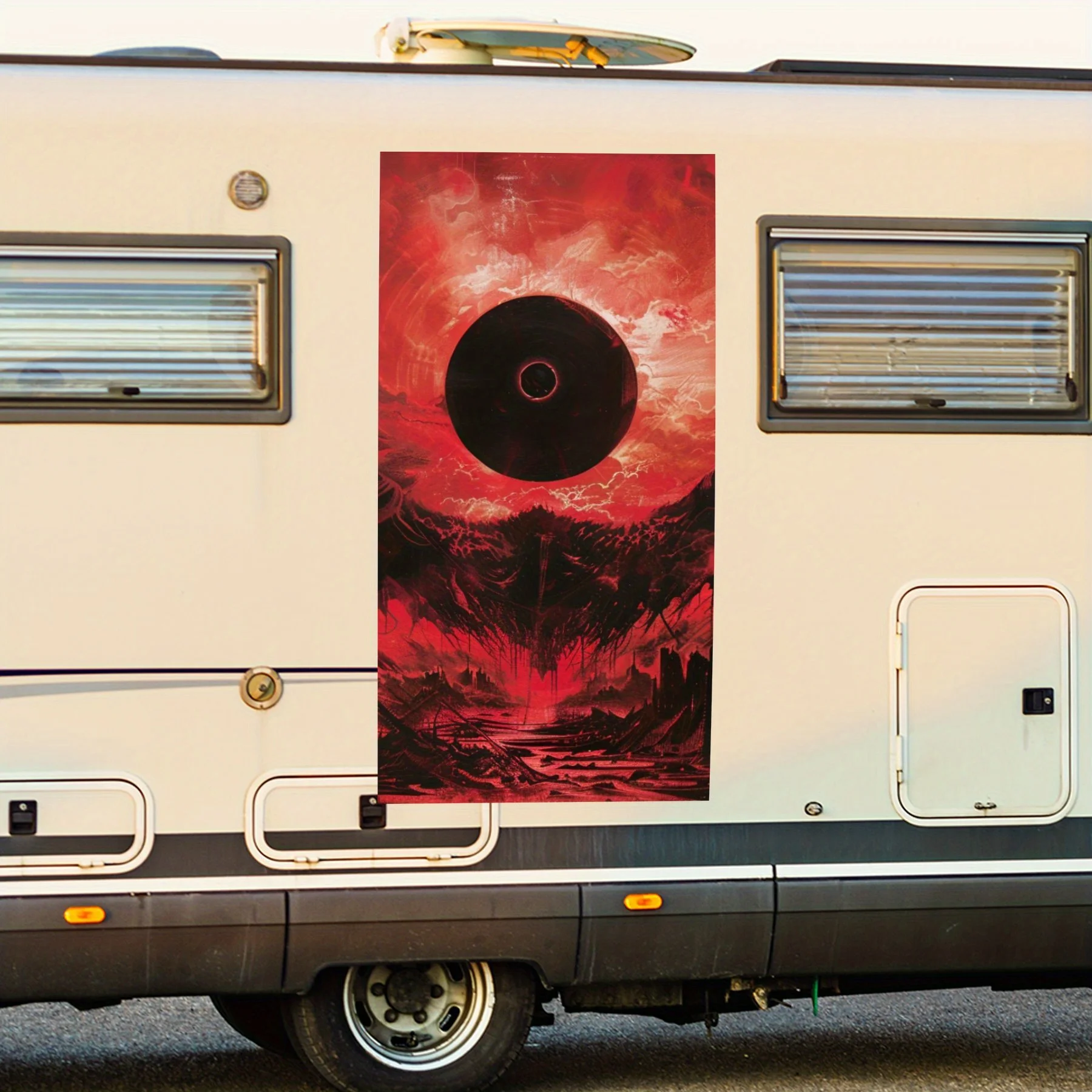 

Автомобильная наклейка Dark Eclipse Monster, виниловая наклейка на сторону моторики дома, водонепроницаемая самоклеящаяся виниловая наклейка на сторону o