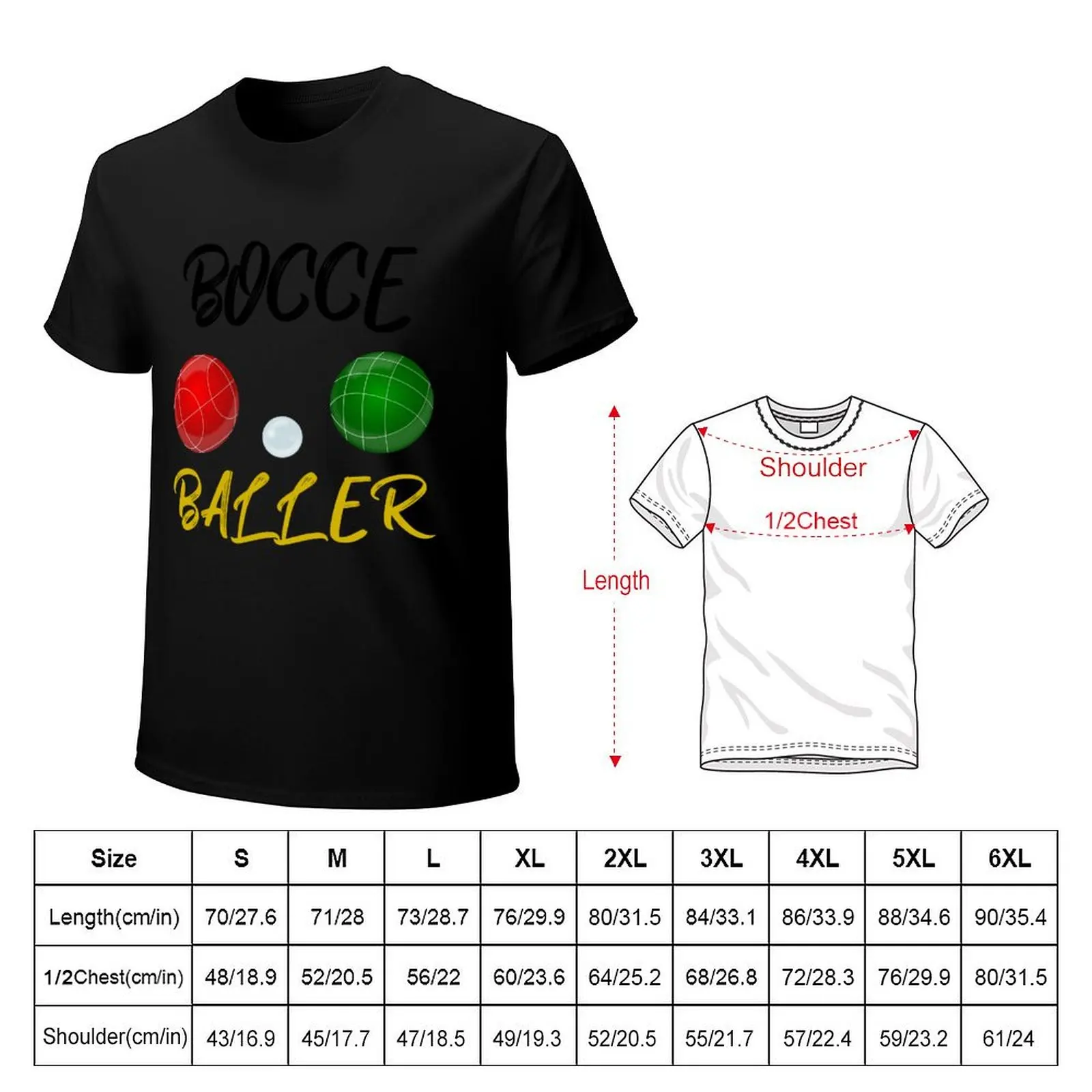 Bocce Baller T-Shirt graphic t shirts Aesthetic clothing oversized t shirt men