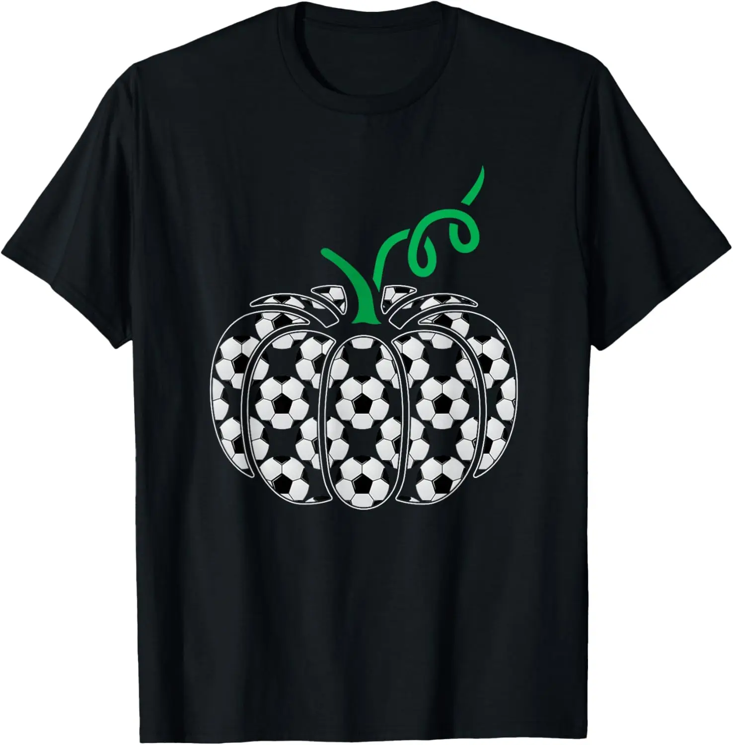 Pumpkin Soccer Ball Lazy Halloween Costume Cool Sport T-Shirt