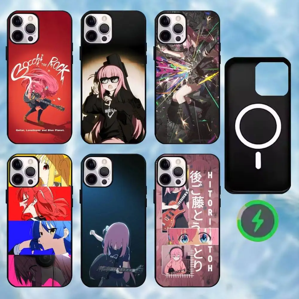 

B-Bocchi The R-Rock Band Cool Phone Case For iPhone17,16,15,14,13,12,11 Plus,For Magnetic Wireless Charge Cover