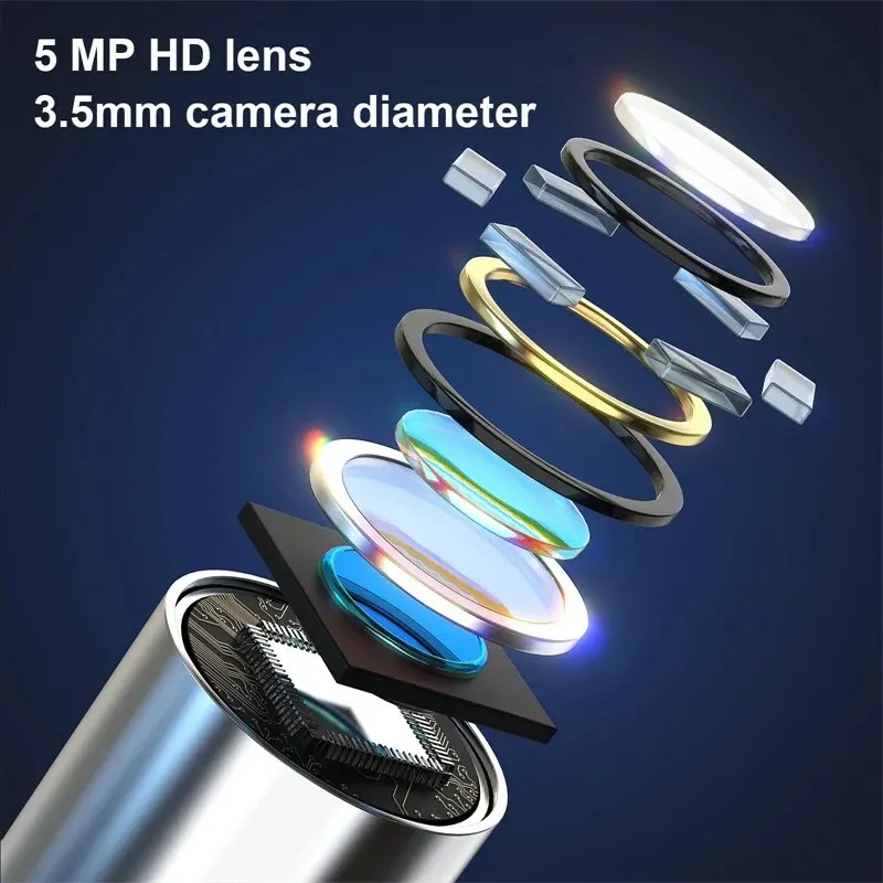 Ear Cleaner com Câmera, Endoscópio Vara, Colher De Silicone, Ear Wax Removal, Health Care Tool, Clean for iPhone, IPad, Android