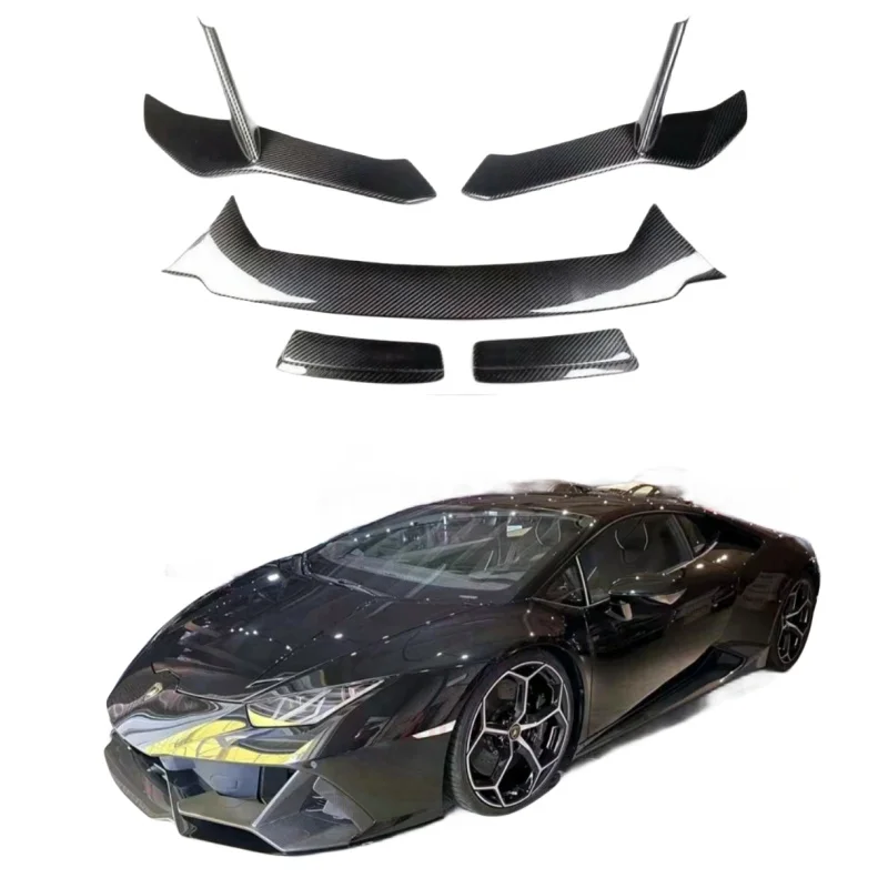 Novit Style Dry Carbon Fiber front bumper lip for Lamborghini huracan EVO Dry Carbon Fiber front lip body Kit 2019