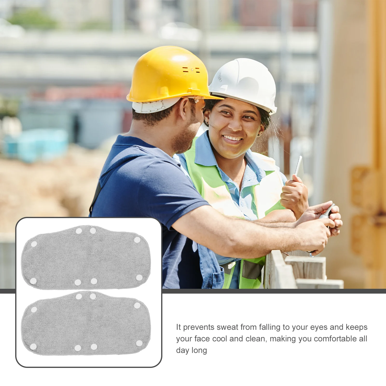 

4 Pcs Hard Hat Sweatband Liners Bands Catcher Car Grey Hardhat Sweatbands Washable