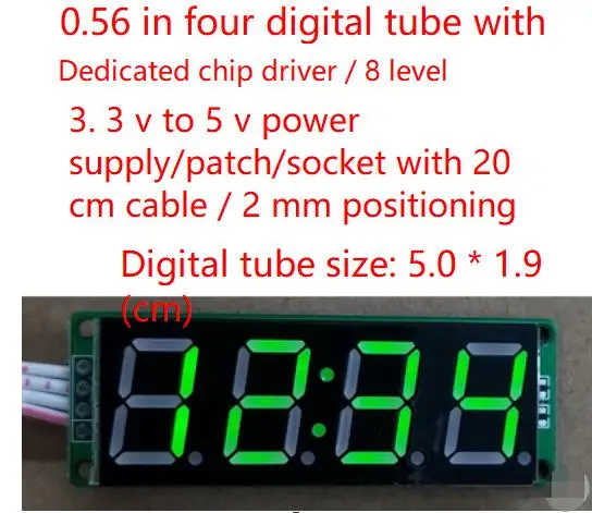 2pieces0.56 0.8 Inch Four \ Six LED Digital Tube Display Module Red White Green Emerald Green