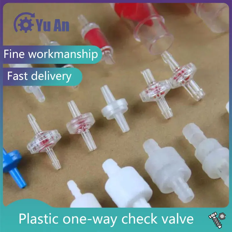 Plastic One-Way Non-Return Water One-way Valve Water Stop Valve Inline Fluids Check Valves for Fuel Gas Liquid