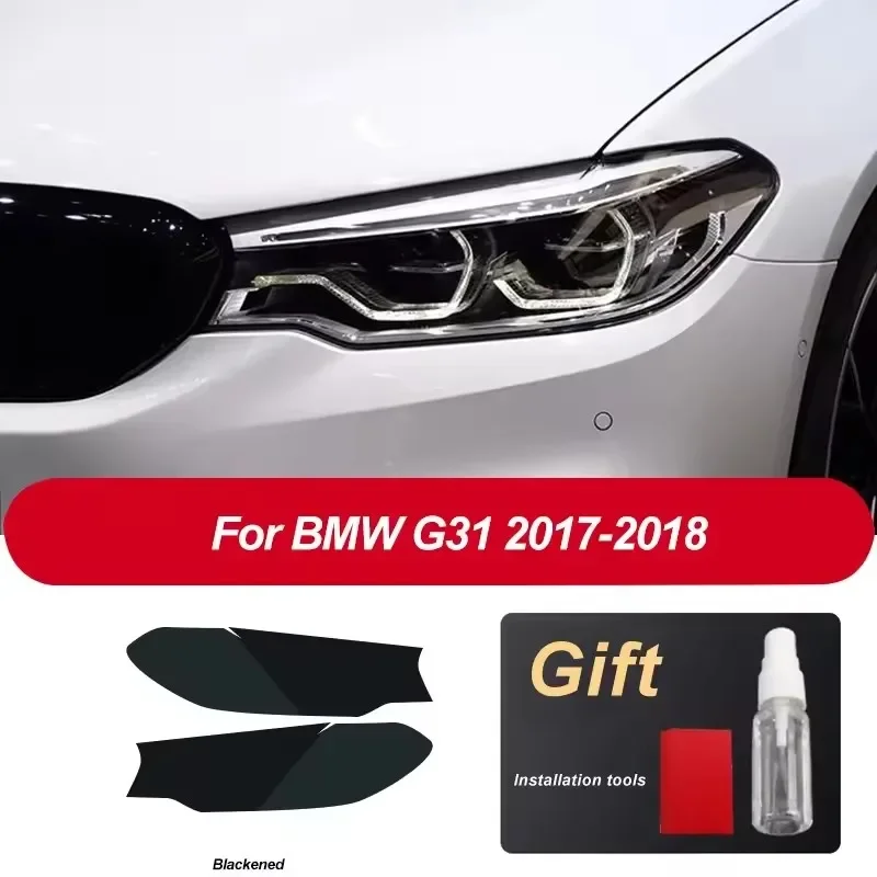 

For BMW 5 Series GT F07 F10 F11 G30 G31 Car Headlight Protective Film Front Headlamp Transparent Black TPU Anti-scratch Sticker