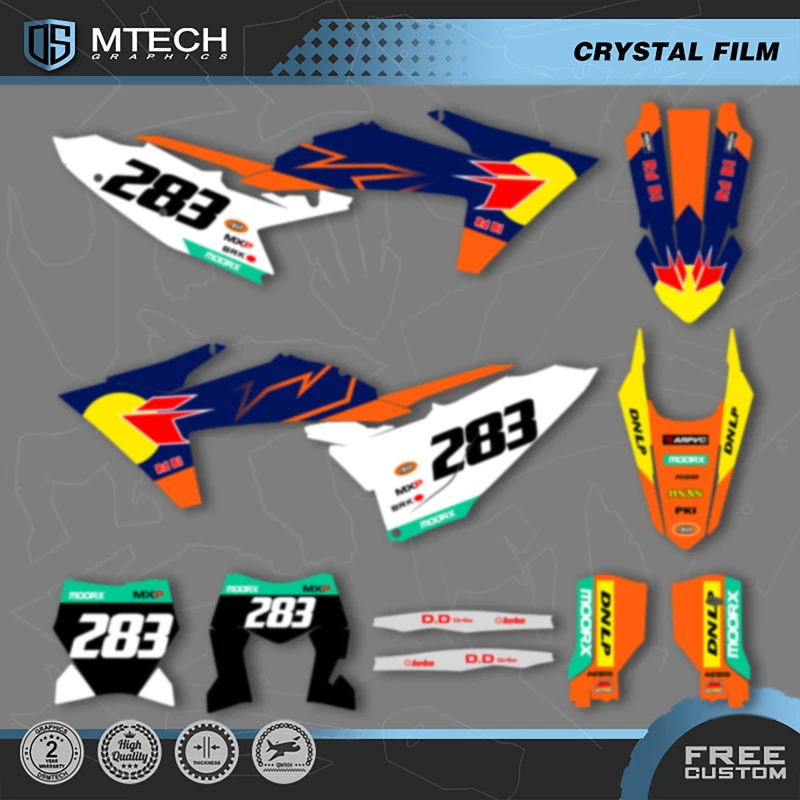 Dsmtech equipe personalizada motocicleta gráficos decalques adesivos kits para ktm exc EXC-F xcw 2024 2025 2026 sx sxf 2023 2024 2025 003