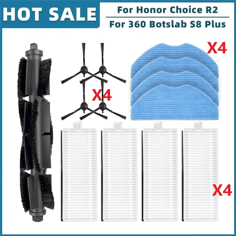 A35R stofzuiger reserveonderdelen - filters en borstels geschikt voor 360 S8, Botslab S8 Plus, Honor Choice R2-serie