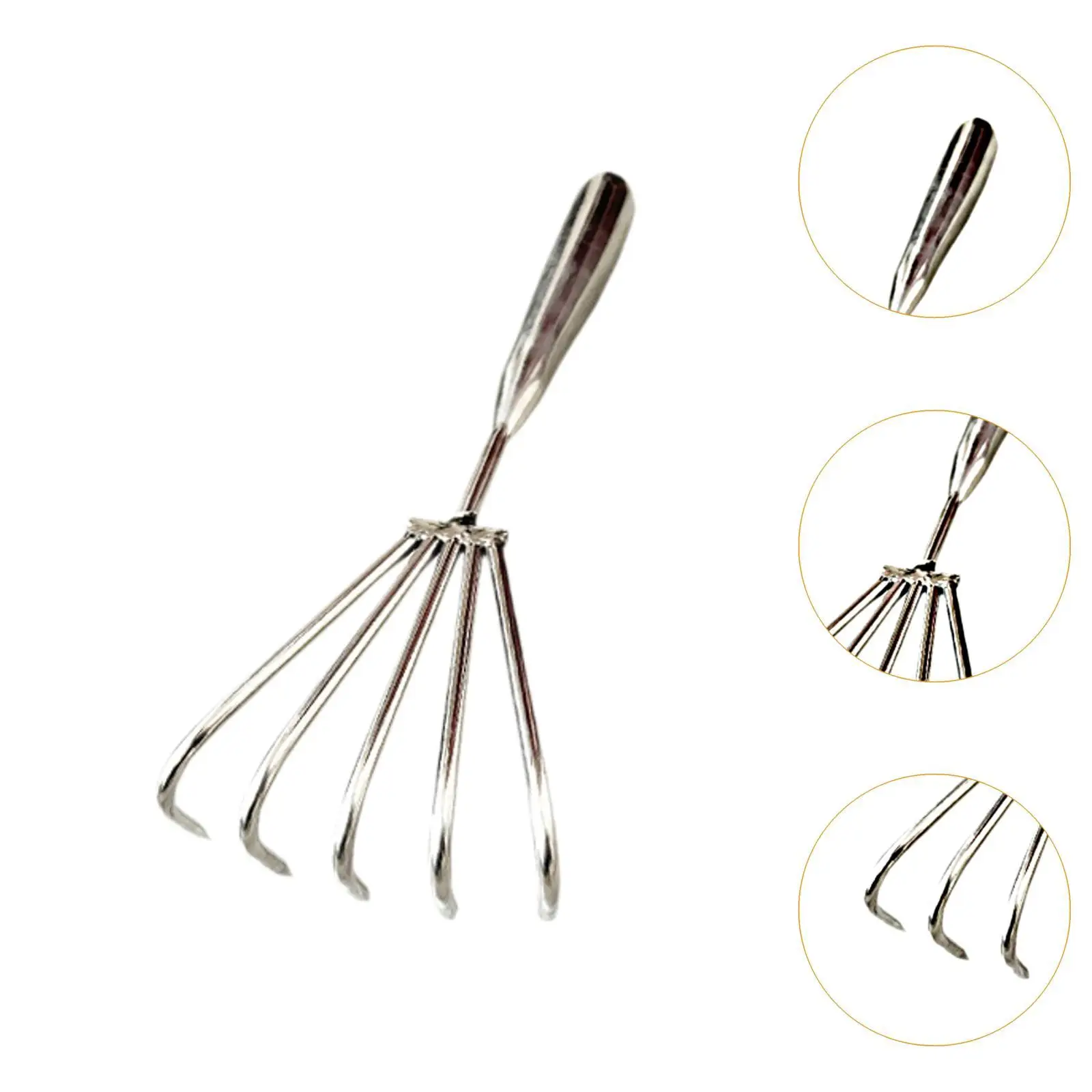 Claw Rake Clam Tool Multipurpose Practical Comfortable Handle Seafood Shell Digging for Leaves Digging Beach Clamming