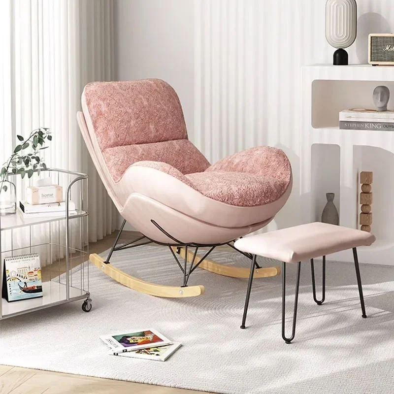 Interior Chair Design Replica Nail Salon Chairs Iron Single Person Mid-century Furniture Rocking Leather Island Sillon Lazy Sofa