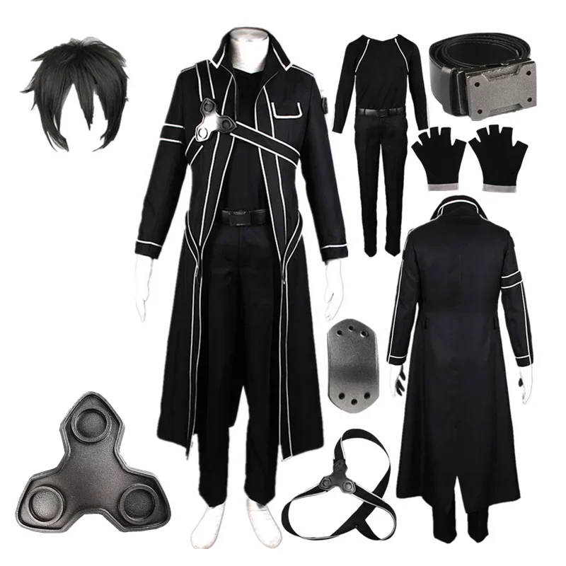 Anime Cosplay Game Inspired By Sword Art Online Kirito Cosplay Costume SAO Kirigaya Kazuto Halloween