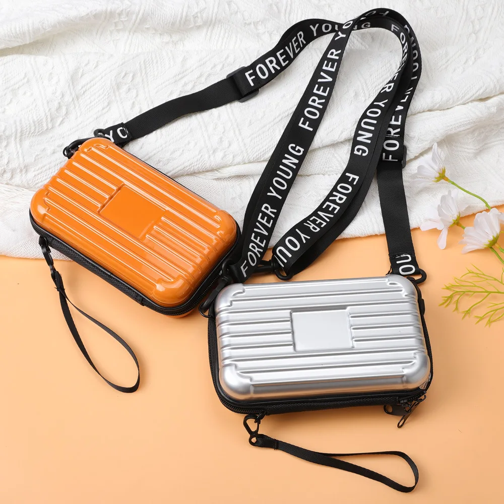 

4Pcs Sublimation Blank Hard Shell Square Cosmetic Bag PC Mini Portable 7 Inch Multi-Function Storage Bag