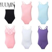 Ballet Dancer Leotard Dress Kids Spaghetti Strap Criss Cross Dance Bodysuit Gymnastics Leotard for Girls Balleina Costumes