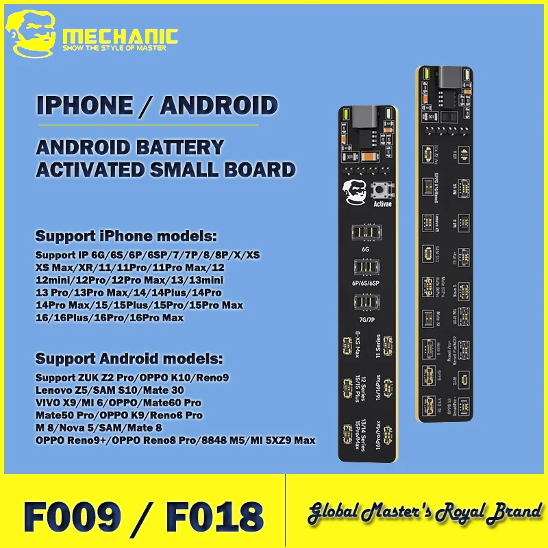 MECHANIC F018 F009 Battery Activation Detection Board Intelligent Identification For iPhone 6-16Pro Max Android Phone Activation