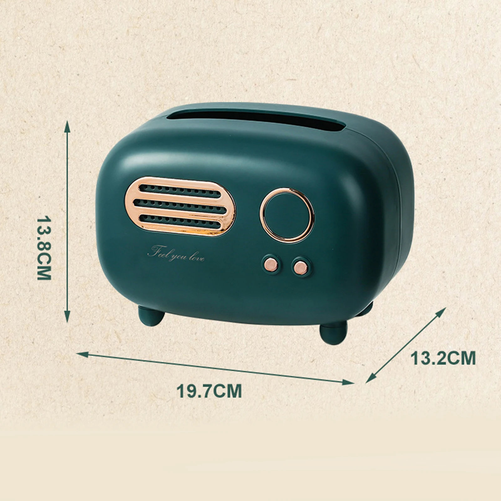 Tissue Box Holder Modern Exterior Design  For Bathroom, Vanity Countertop, Tabletop, Car, Griege