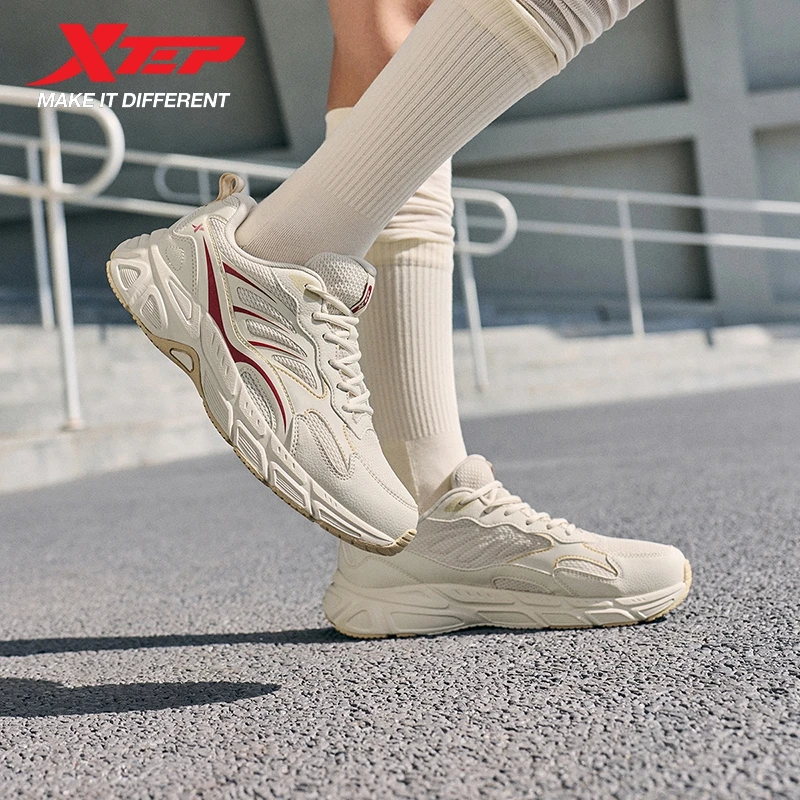 Xtep Juecheng Running Shoes For Women Lightweight Millennial Retro Sports Sneakers Absorption Casual Running Shoes 874118110005