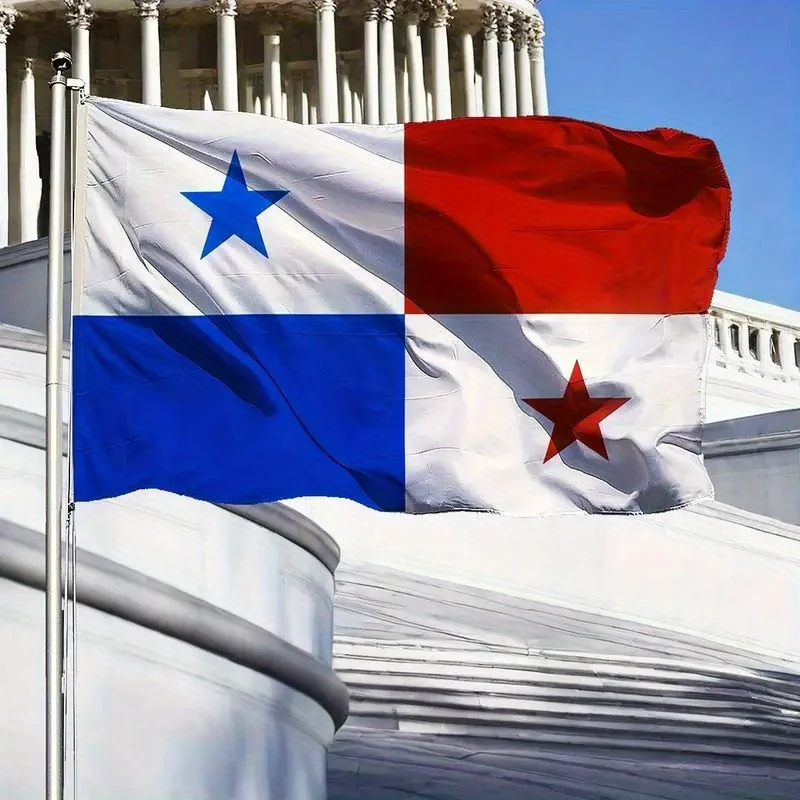1pc Panama Flag 3x5ft, Durable Polyester National Flag with 2 Grommets, Vivid Colors, Hanging Banner Ideal for Outdoor, Patio