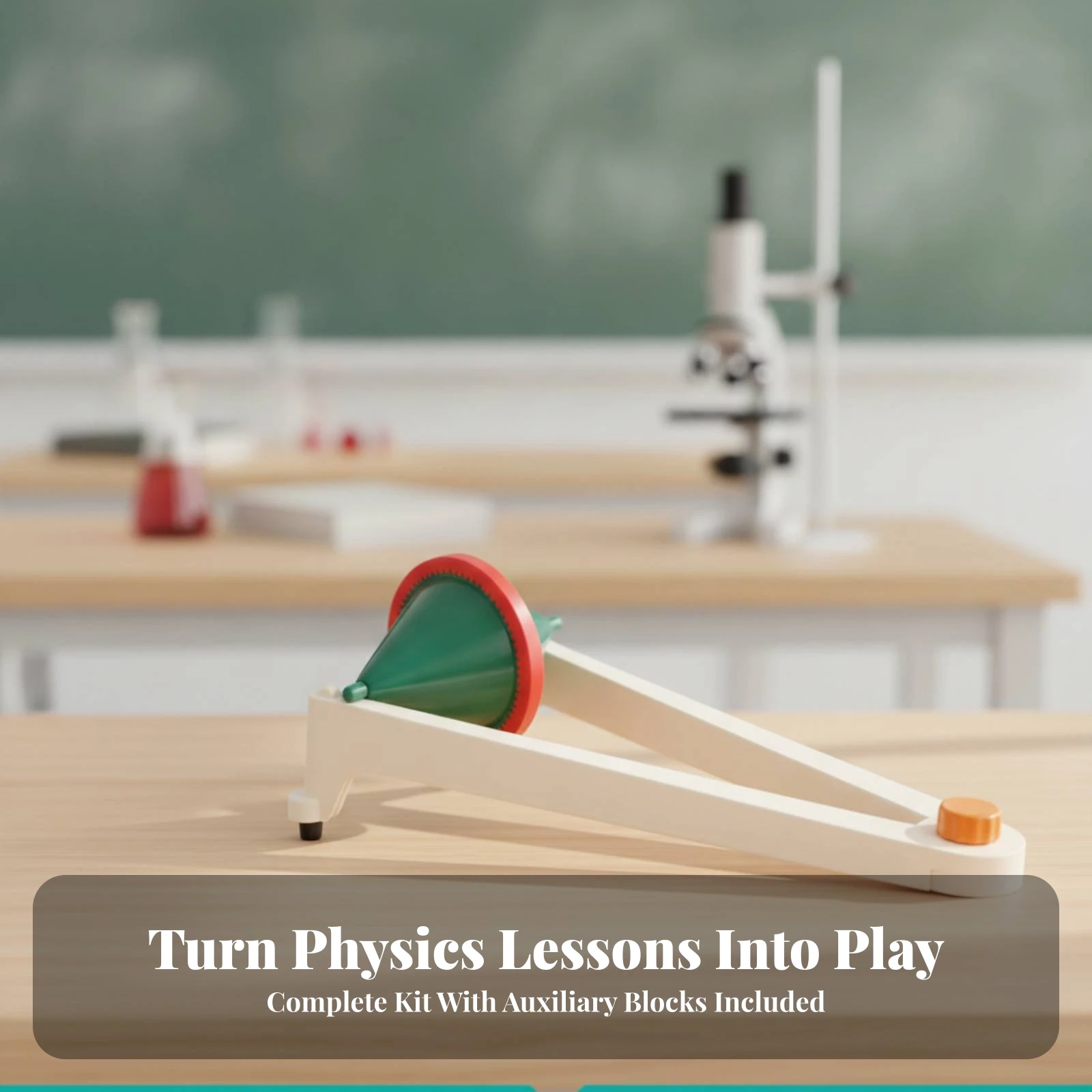 Physics Demonstrator Tabletop Uphill Roller Demonstrator Science Demonstration Tool Adjustable for Teachers, Physics Laboratory