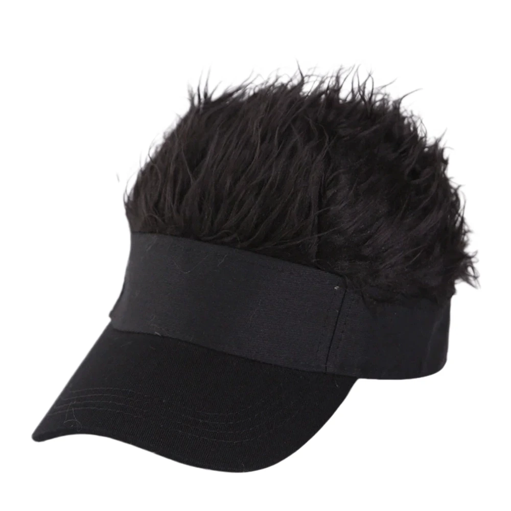 Fancy Performance Unisex Spiked Wig Hat Outdoor Sunshade Casual Hip Hop Dance Visor Baseball Cap