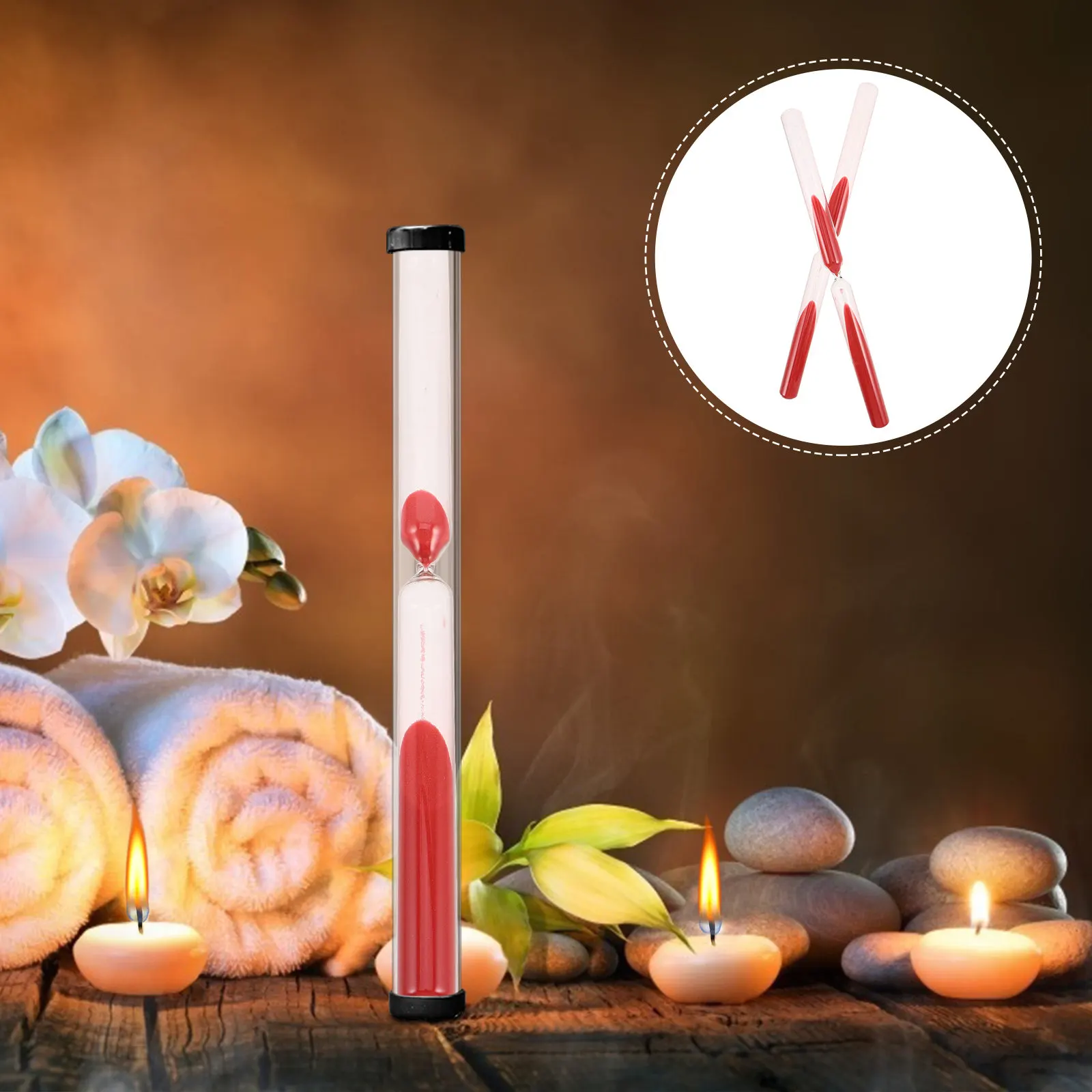 2Pcs Sauna Hourglass Sand Timer 15 Minute Wall Mounted Bathroom Sand Watch Spa Decor Timing Tool Space Saving Design