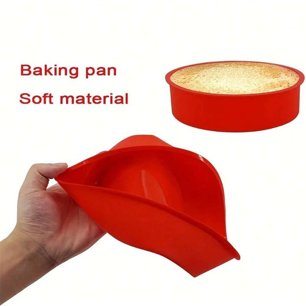 Round Silicone Cake Pan Baking Mold Round Baking Tray Kitchen Silicone Nonstick Baking Pans Reusable Cake Pans Baking Tools