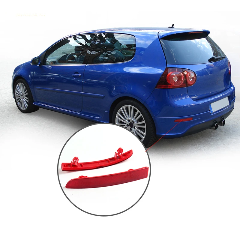 ABS Auto Car Rear Bumper Reflectors Stripe Light Lamp Left Right Red For Volkswagen VW Golf 5 V MK5 R32 Only 2006-2009 2PCS/Set