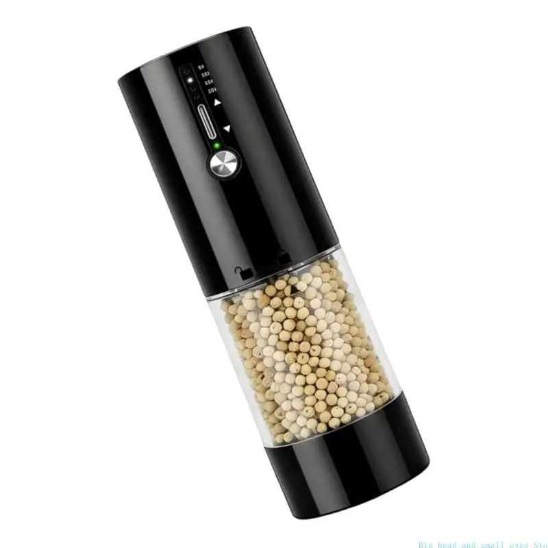 581C USB Rechargeable Automatic Salt Pepper Grinder Set With Adjustable Coarseness And Builts In LED Light For Easy Cooking At