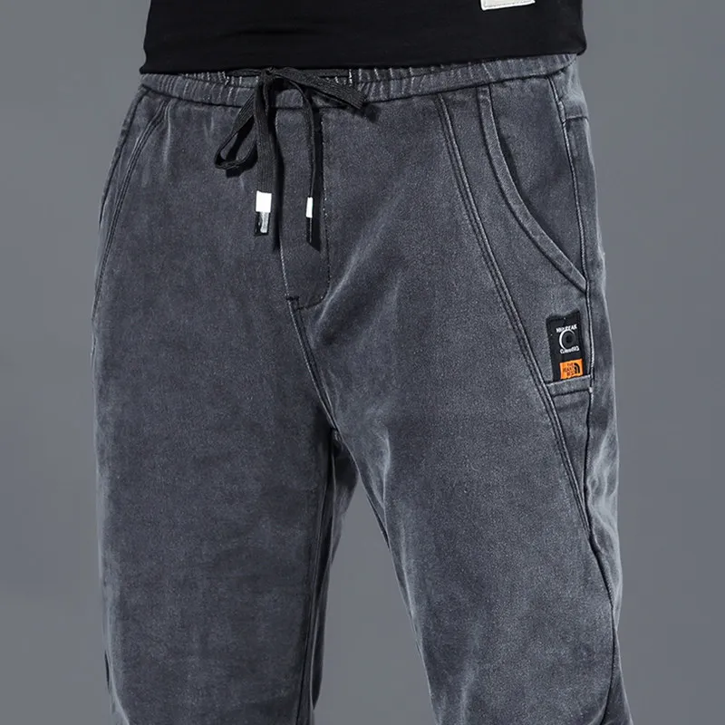 Men's Casual Loose Work Jeans Durable Spring Autumn Denim Pants for Office And Labor Wear Comfortable Breathable Slim Fit