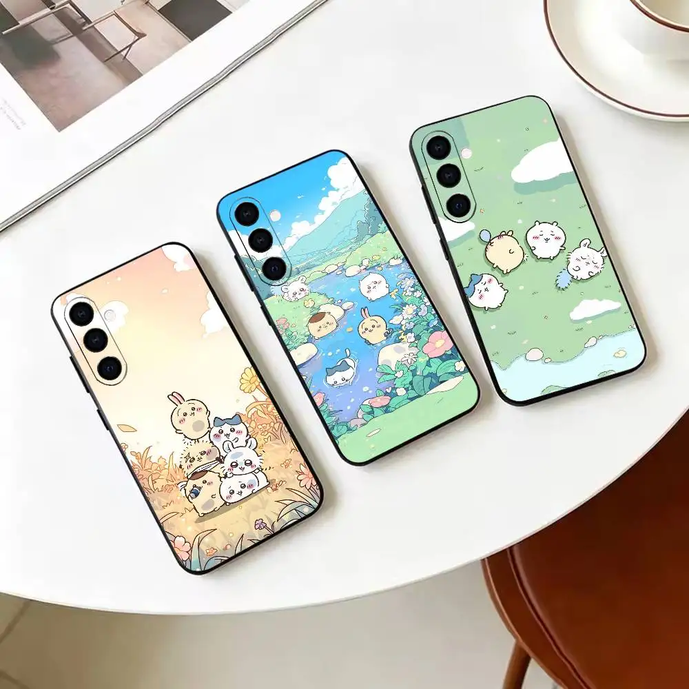 C-Cute C-C-Chiikawas Phone Case For Samsung Galaxy A73, A72,A70,A53,A52,A51,Soft Silicone Black Cover
