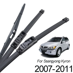 Xukey Front Rear Tailgate Windscreen Wiper Blades Set For Ssangyong Kyron facelift 2011 2010 2009 2008 2007 22