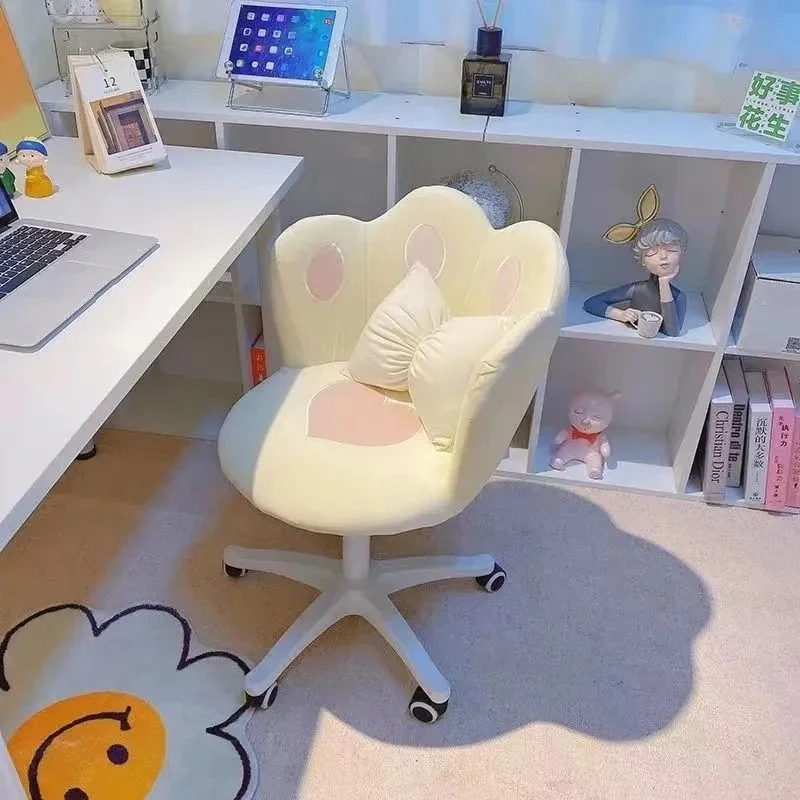 Bedroom Dormitory Computer Chair Home Office 360° Swivel Lift Handrail Back Writing Desk  Dressing Stool Makeup Chair