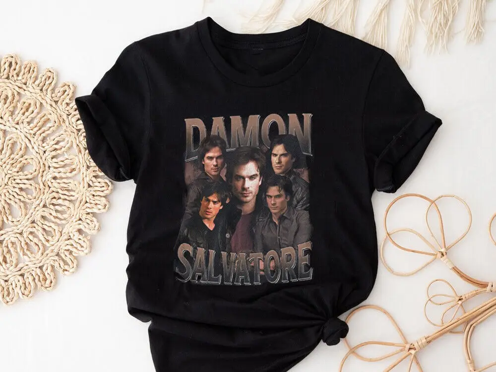 

Damon Salvatore Vintage The Vampire Diaries Movie Gift For Women & Man T-Shirt