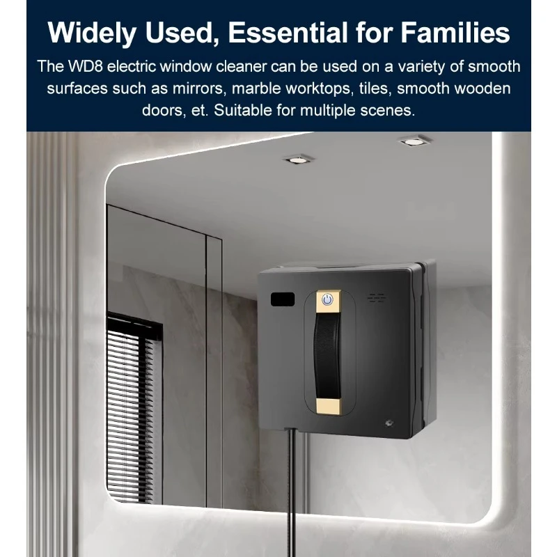 Intelligent Household Window Cleaning Robot with Dual Cross Water Spray Technology 3000PA Electric Suction