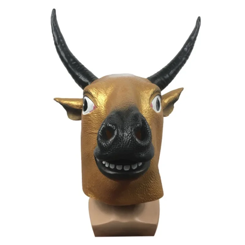 

Latex Bull Mask, Animal Head, Full Head, Halloween Party Costumes, Fancy Dress, Carnival Party