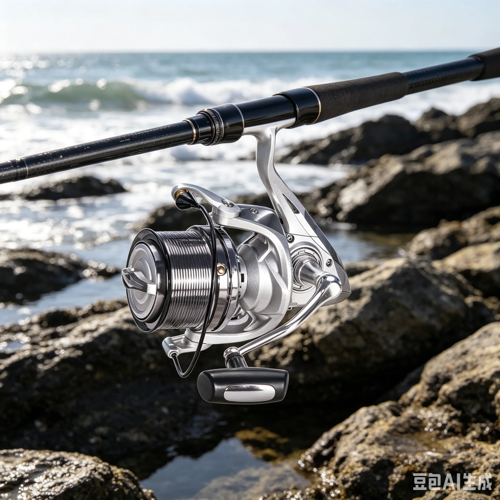 スピニングリール-スプーリング-8000-10000-12000-46-1-最大ドラグ力25kg-12-1ベアリング付き。海水・淡水両用。