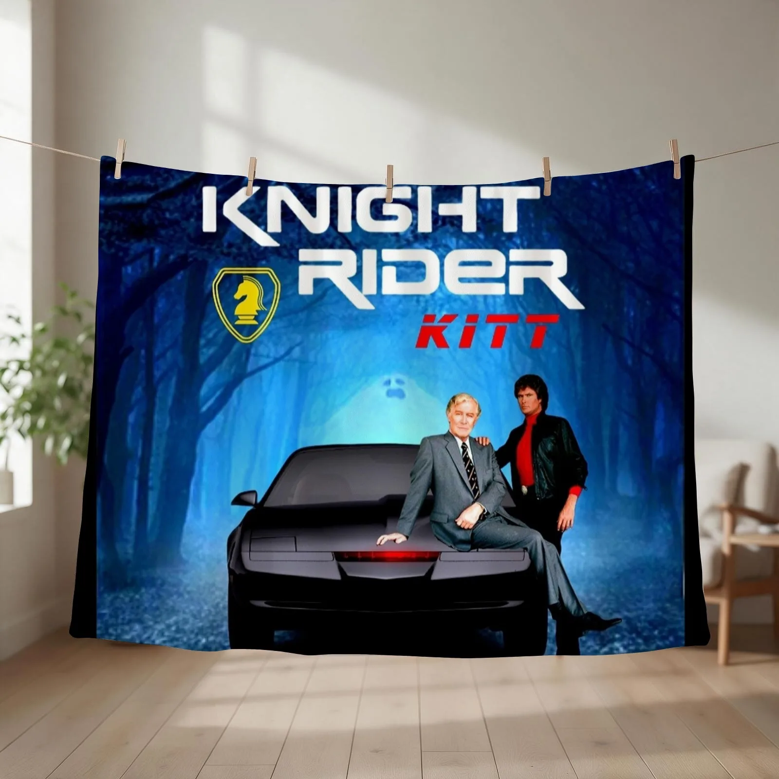 Knightrider, k2000 Throw Blanket couch cozy soft plush fuzzy picnic outdoor blanket