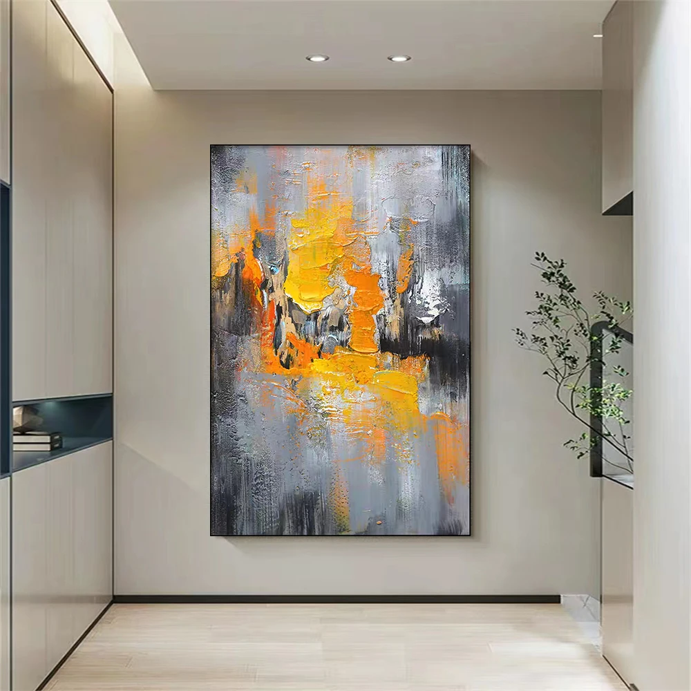 

Modern Home Decor Mural Art Pictures, 100% Handmade Abstract Oil Painting 3d Carving Art Works On Canvas Prints For Living Room