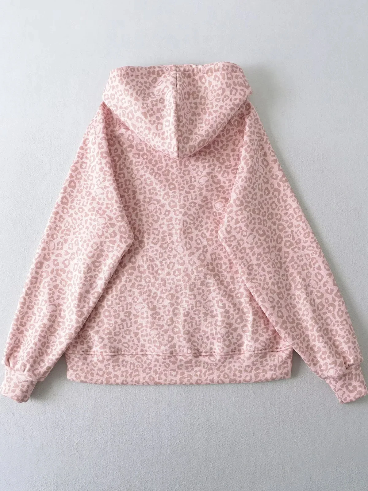 American Street Sle Felpa con cappuccio foderata con stampa leopardata e vestibilità ampia da donna, capispalla caldo con cerniera, abbigliamento casual