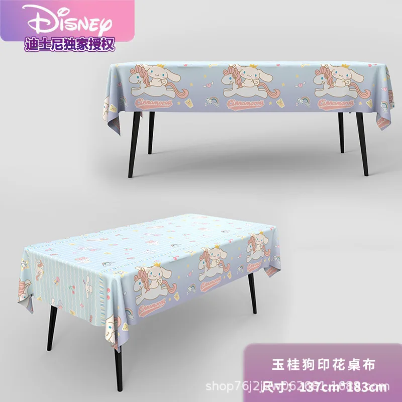 Kuromi Birthday Party Tablecloth Oil-proof Waterproof Atmosphere Sense Cartoon Cinnamoroll Disposable Tablecloth Decoration