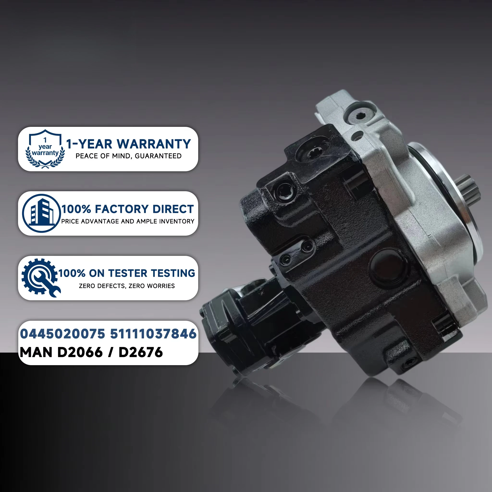 OEM 0445020075 Common Rail High Pressure Fuel Injection Pump 51111037846 for MAN D2066 D2676 TGX TGS Diesel Engine Wholesale