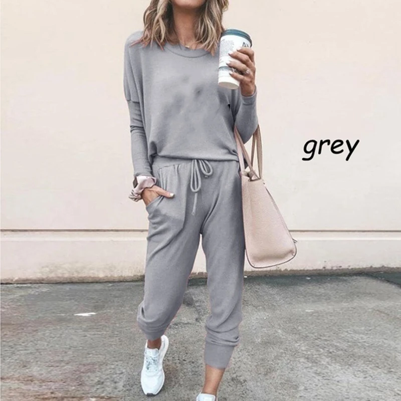 New Fashion Women Tracksuit Casual Long Sleeve Hoodies and Pants Tracksuit  Jogging Suits