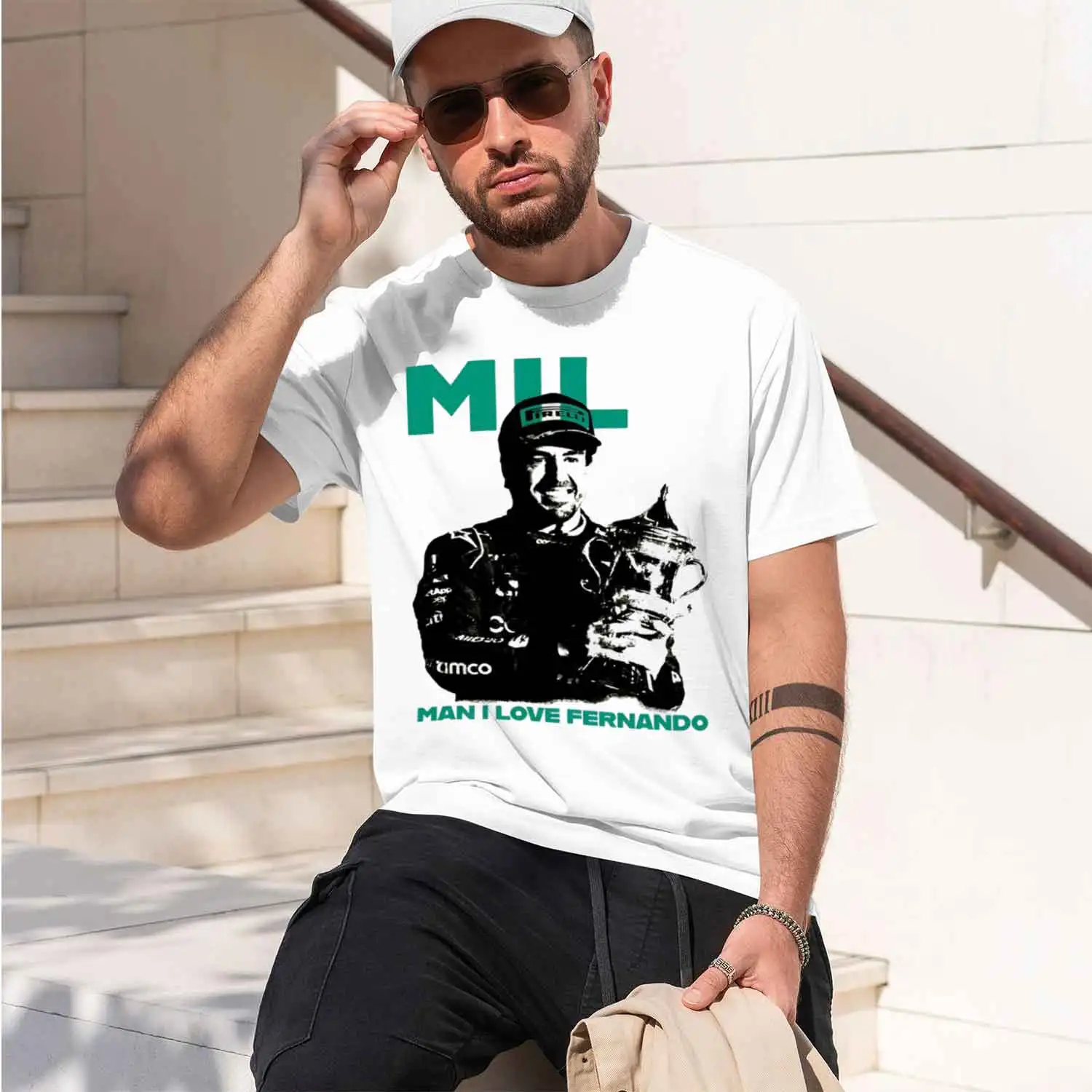 Summer 2026 Kander Fernan Alonso Graph T-shirt High Quty Stylish Casl Breathable Men's Crew Neck Print T-shirt 2026 New Model Me