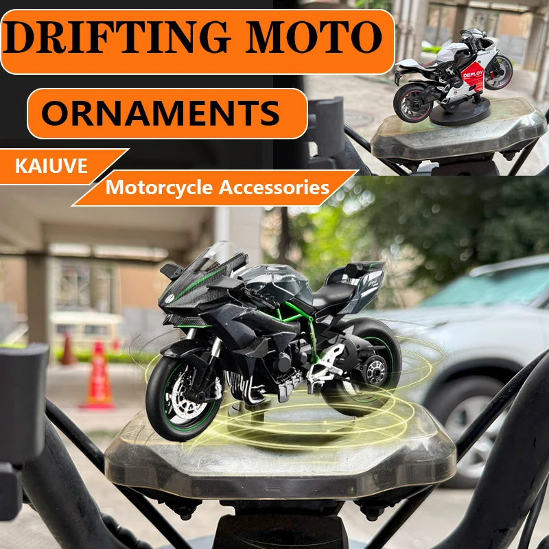 

For Ninja H2R motorcycle Drift Rotating Auto Turning motorcycle Model Center Console Ornaments Christmas Gifts