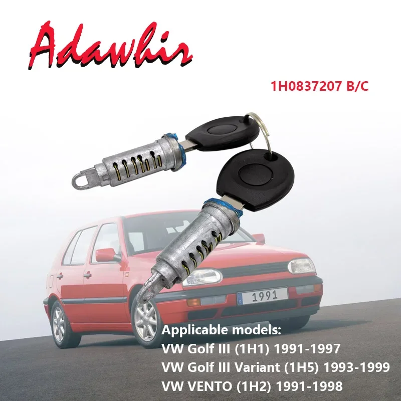 Suitable for Volkswagen Polo Classic/Variant Caddy Rabbit Conv./Golf Cabrio Door handle lock core + ignition lock core package