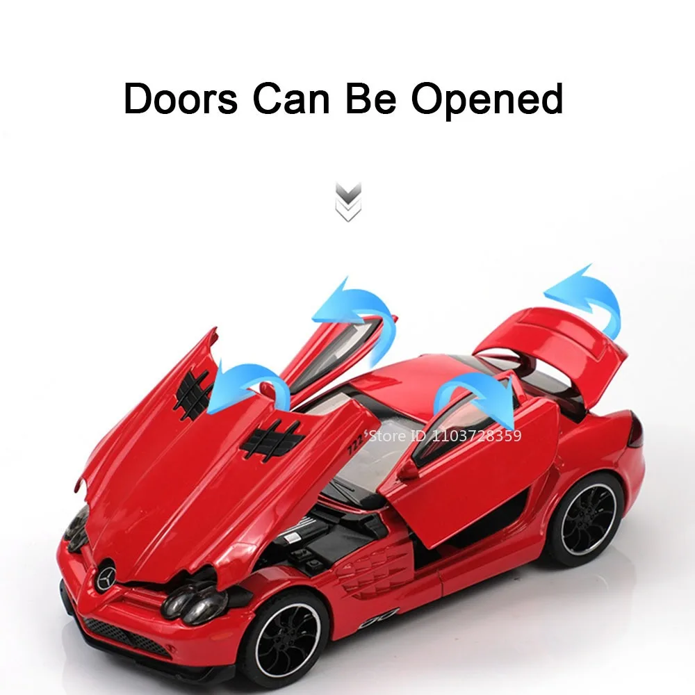 1:32 一眼レフ 772S 300SL スポーツカーモデルのおもちゃ合金ダイキャストミニチュアスーパーカーサウンドライトドアオープンプルバック子供のためのギフト