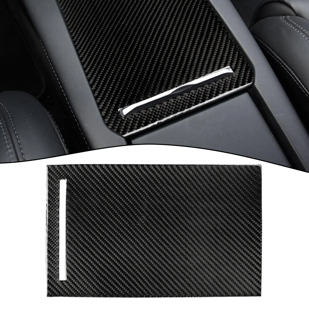 

Protect and Decorate your For Tesla Model X with Premium Carbon Fiber Center Storage Box Panel Cover Trim 2014 2019