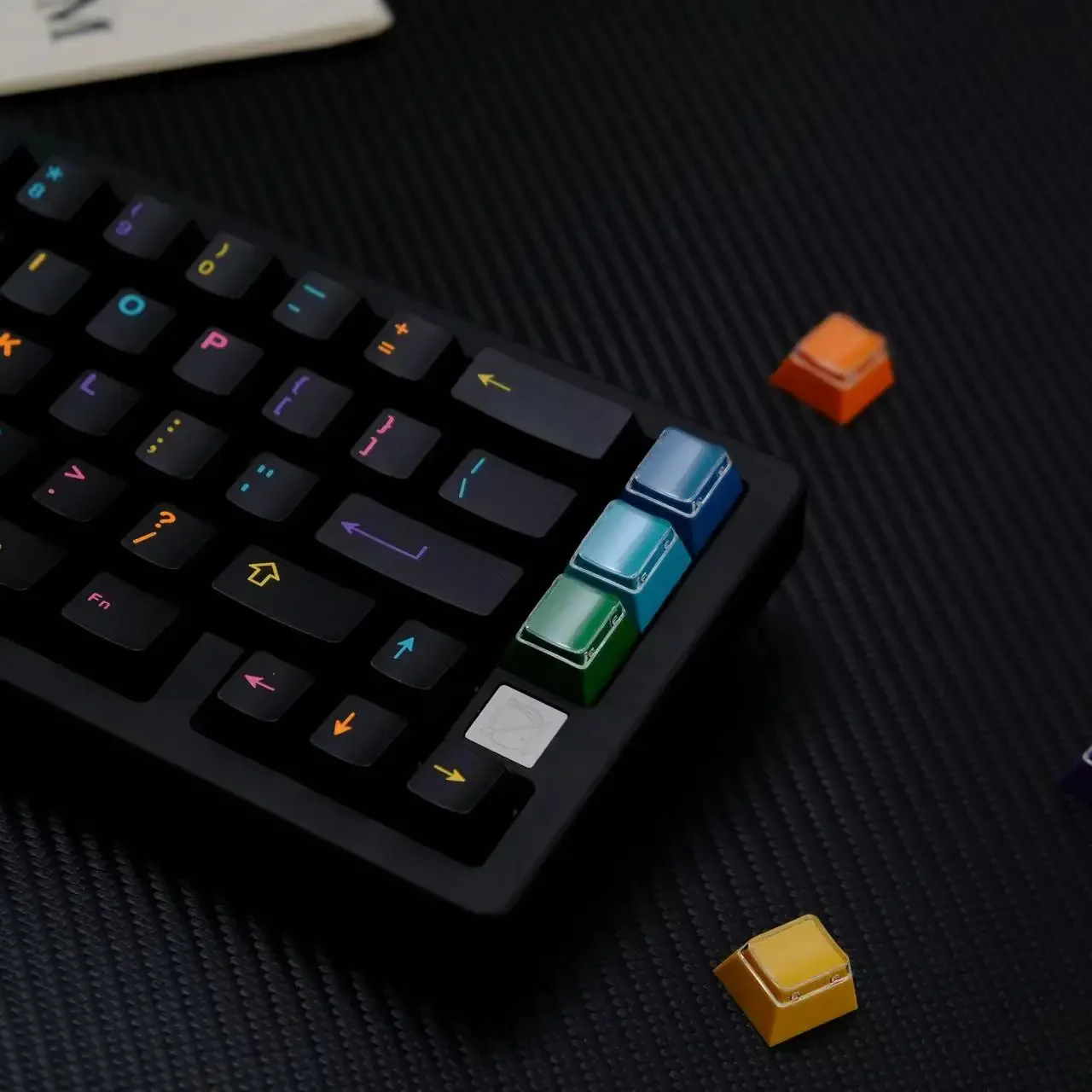 121 Keys Underworld Colorful keycaps Cherry Profile Double Shot ABS Keycaps For Gateron MX Switches Gaming Keyboards 60/64/84/98