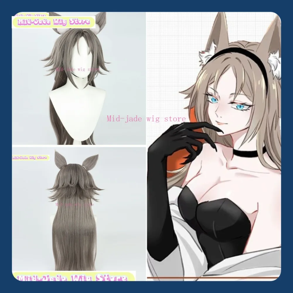

Mid-jade Wig Store Mysta Rias Genderend Cosplay Wig with EarsHalloween Party Anime Game Role Playing
