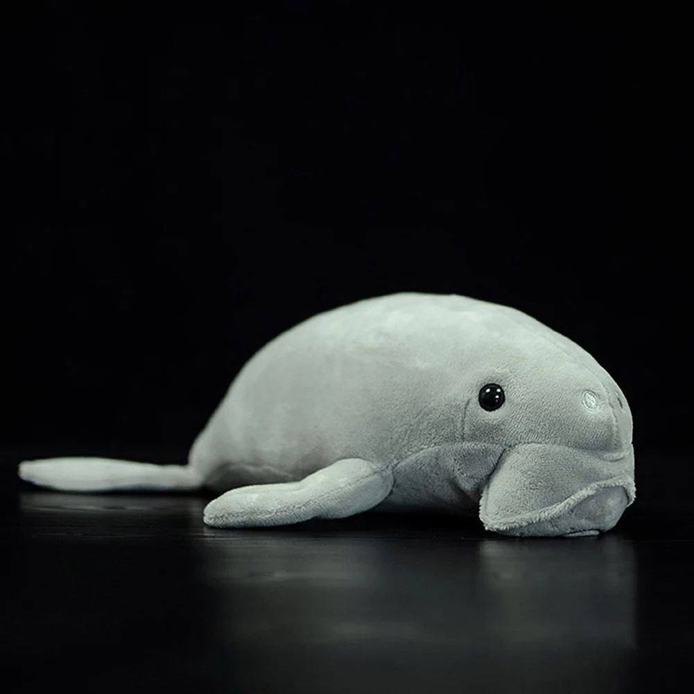 New Dugong Dugon Soft Stuffed Plush Toys Manatee Doll Simulation Cuddly Lifelike Dudongidae Ocean Animals Model Gift 36CM