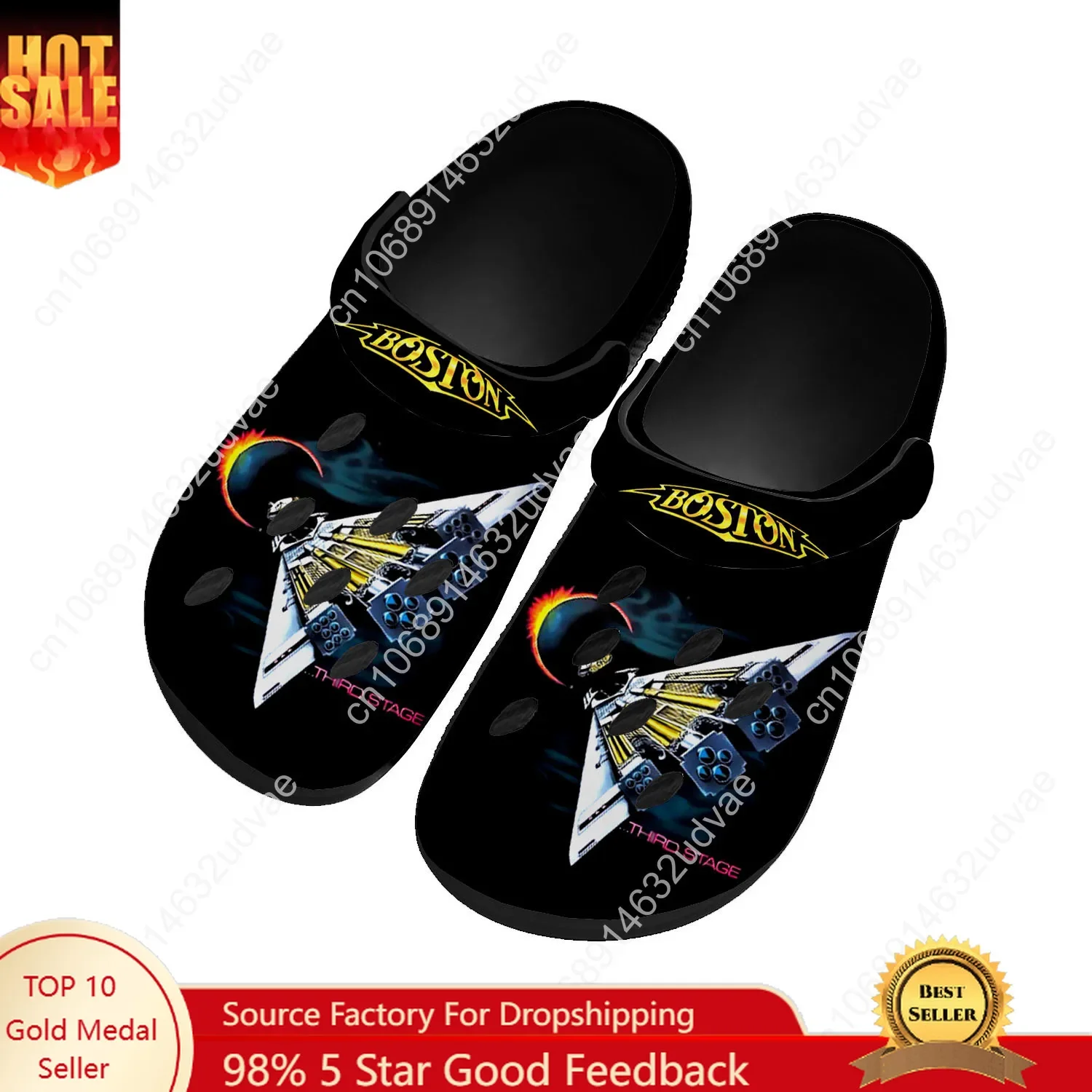 Boston Band Water Shoes Men Women Teenager Non-slip Fashion Home Garden Clogs Custom Sandals Beach Breathable Hole Slippers